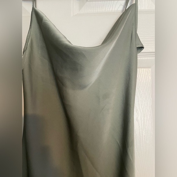 SHEIN Elegant Sage Satin Dress size XS - Picture 2 of 5